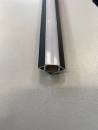 PO23 Aluprofil Pollux,45 ° inkl. Abdeckung, Schwarz, 1003